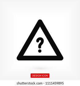 question mark icon, stock vector illustration flat design style
