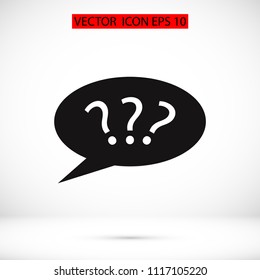 question mark icon, stock vector illustration flat design style