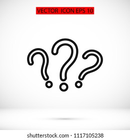 question mark icon, stock vector illustration flat design style