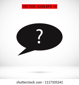 question mark icon, stock vector illustration flat design style