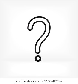 question mark icon, stock vector illustration flat design style