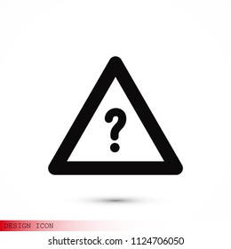 question mark icon, stock vector illustration flat design style