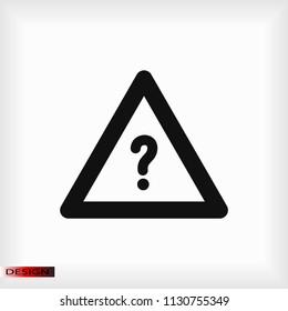 question mark icon, stock vector illustration flat design style
