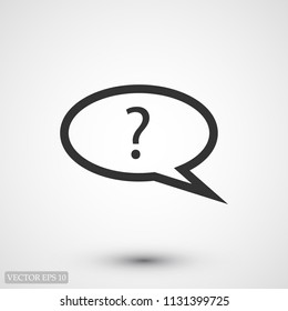 question mark icon, stock vector illustration flat design style