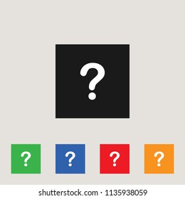 question mark icon, stock vector illustration, EPS10.
