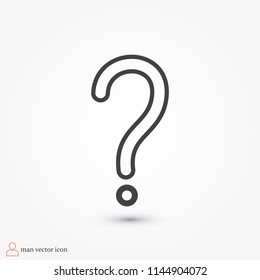 question mark icon, stock vector illustration flat design style