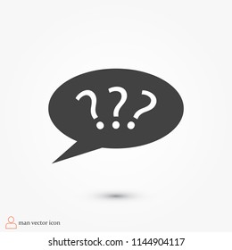 question mark icon, stock vector illustration flat design style