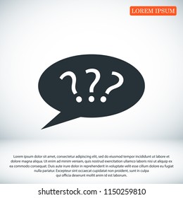 question mark icon, stock vector illustration flat design style