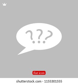 question mark icon, stock vector illustration flat design style