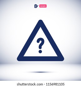 question mark icon, stock vector illustration flat design style