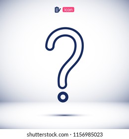 question mark icon, stock vector illustration flat design style