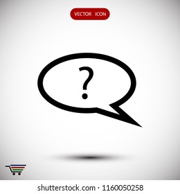 question mark icon, stock vector illustration flat design style
