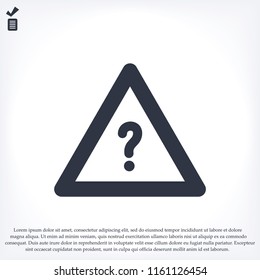 question mark icon, stock vector illustration flat design style