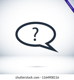 question mark icon, stock vector illustration flat design style