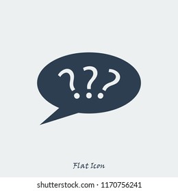 question mark icon, stock vector illustration flat design style