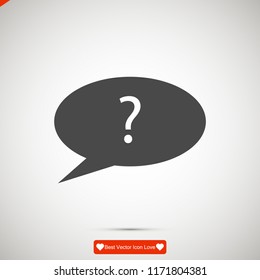 question mark icon, stock vector illustration flat design style