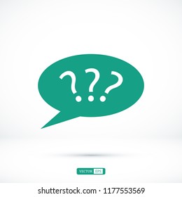 question mark icon, stock vector illustration flat design style