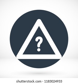 question mark icon, stock vector illustration flat design style
