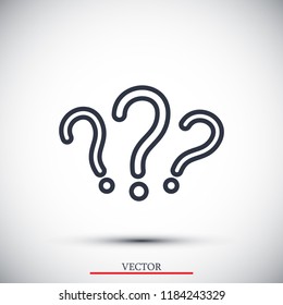 question mark icon, stock vector illustration flat design style