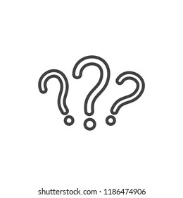 question mark icon, stock vector illustration flat design style