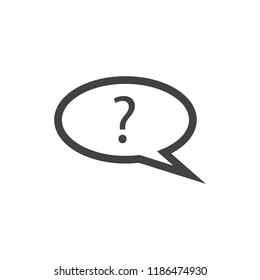 question mark icon, stock vector illustration flat design style