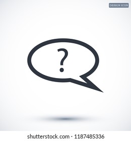 question mark icon, stock vector illustration flat design style