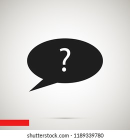 question mark icon, stock vector illustration flat design style