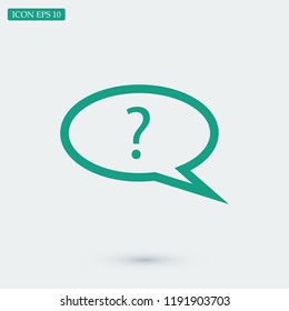 question mark icon, stock vector illustration flat design style