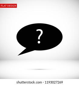 question mark icon, stock vector illustration flat design style