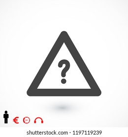 question mark icon, stock vector illustration flat design style