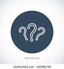 question mark icon, stock vector illustration flat design style