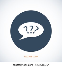 question mark icon, stock vector illustration flat design style