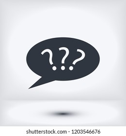 question mark icon, stock vector illustration flat design style