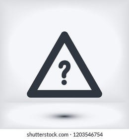 question mark icon, stock vector illustration flat design style