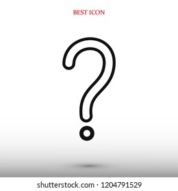 question mark icon, stock vector illustration flat design style