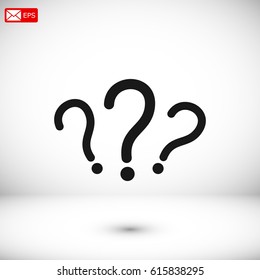 question mark icon, stock vector illustration flat design style