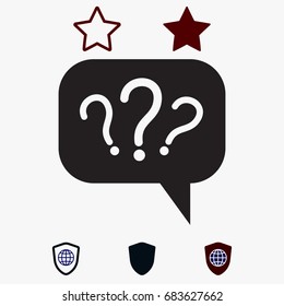 question mark icon, stock vector illustration flat design style