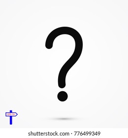 question mark icon, stock vector illustration flat design style