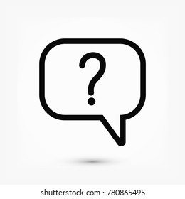 question mark icon, stock vector illustration flat design style