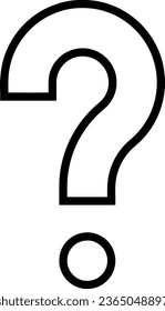 Icono de signo de interrogación, símbolo de signo de interrogación, símbolo de estilo negro, ilustración vectorial