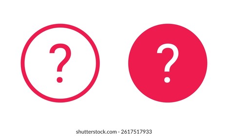 Question mark icon symbol, question mark sign vector, editable, illustration