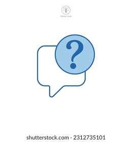 Plantilla de símbolo del icono Marca de pregunta para la colección de diseño gráfico y web ilustración vectorial
