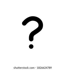 Símbolo de icono de marca de interrogación vector en fondo blanco