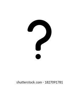 Question mark icon symbol vector on white background.