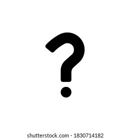 Question mark icon symbol vector on white background.