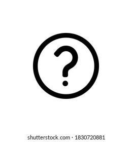 Question mark icon symbol vector on white background.