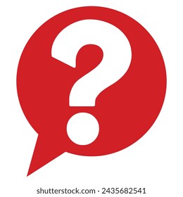 Question mark icon symbol, vector illustration. Question mark icon flat round button .