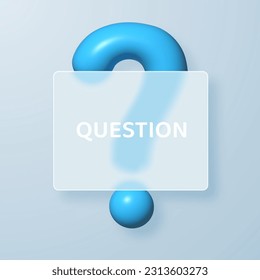 Question mark icon with a transparent frame for information.