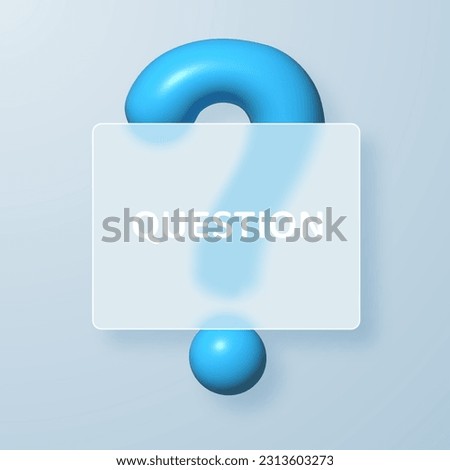 Question mark icon with a transparent frame for information.