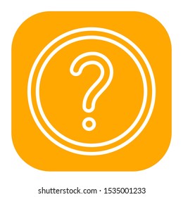Question mark icon in trendy flat style isolated. Vector illustration. 